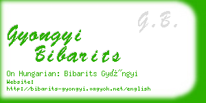 gyongyi bibarits business card